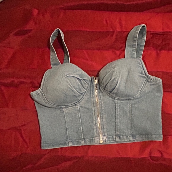 House of CB Blue Denim Bustier - Picture 2 of 4